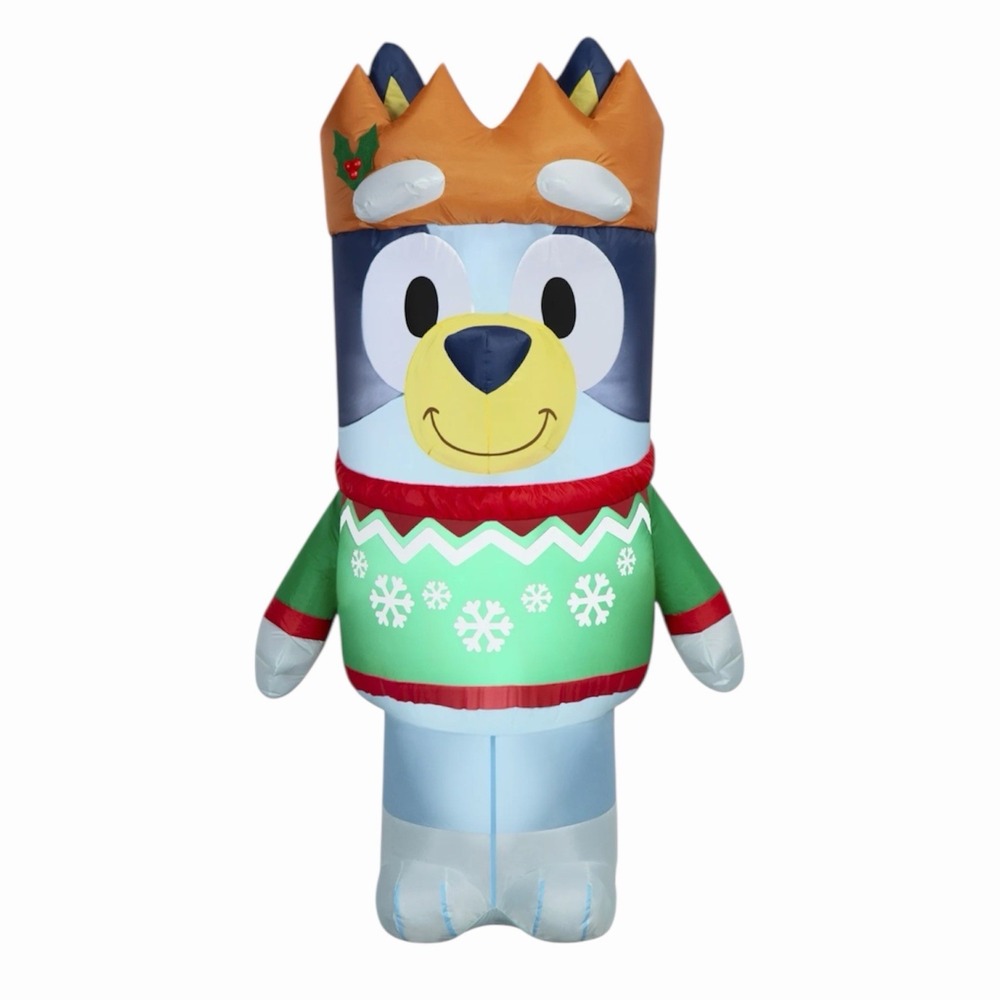 Gemmy‎ Bluey Christmas Inflatable 5 FT Lighted Yard Decor Outdoor Holiday NEW